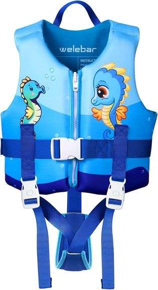 Kids Swim Vest, Toddler Floaties with Adjustable Safety Stra image