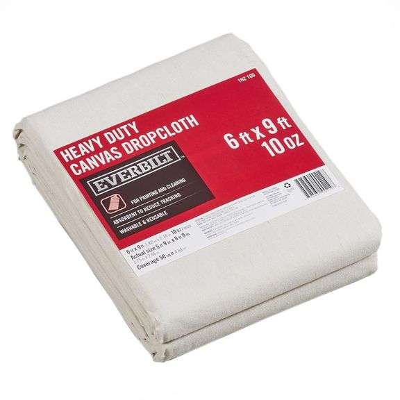 6 Ft x 9 Ft Heavy Duty Canvas Drop Cloth image