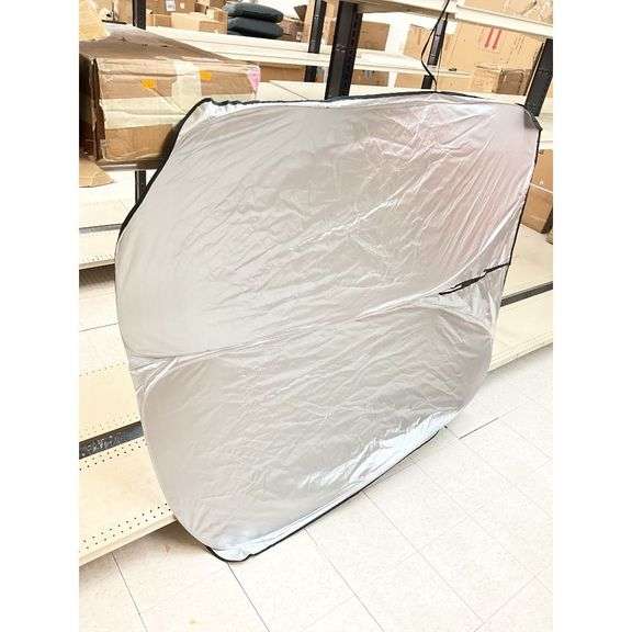 Silver Car Windshield Sun Shade 58x28 image
