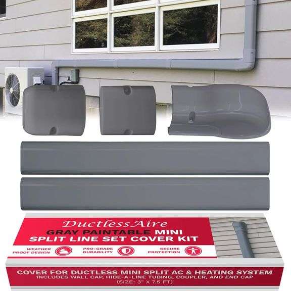 DuctlessAire Mini Split Line Set Cover Kit - Paintable Lines image