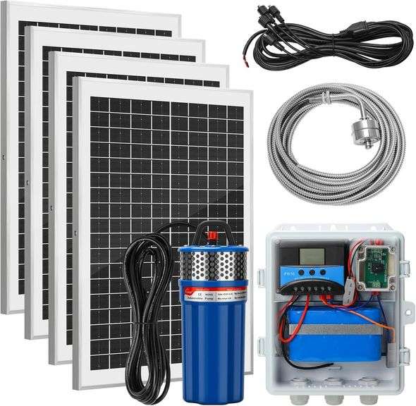 $270 Solar Well Pump Kit With Water Level Sensor for Auto Re image