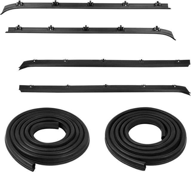 6PCS Door Seal Strip Channel Window Rubber Weatherstrip Kit image