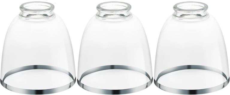Ceiling Fans Clear Glass Shade Replacements, 3-Pack Lampshad image