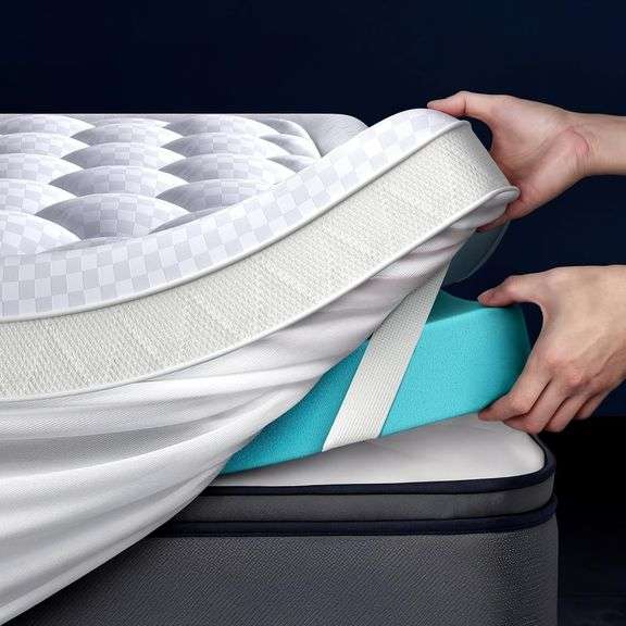 $142 5 Inch Mega Support Memory Foam Queen Mattress Topper f image