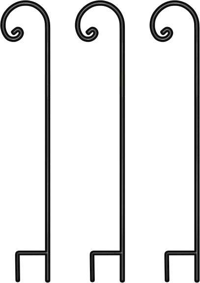 Gtongoko Shepherds Hook 65 Inch 3 Pack, Solid, No Assembly T image