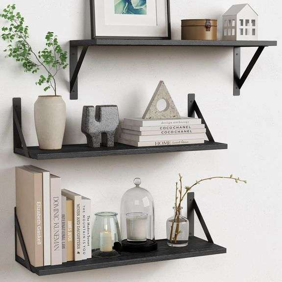 Forbena Large Floating Shelves for Wall 24 Inch Long Set of image