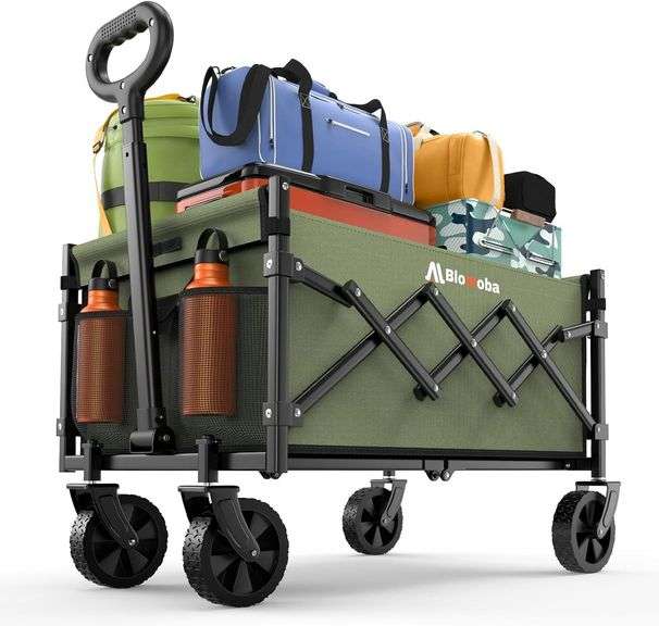 Collapsible Wagon with Wheels, 220 lbs Wagons Carts Foldable image