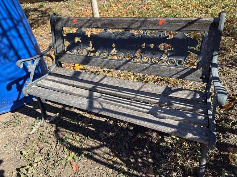 Circus choo choo  railroad children’s bench image