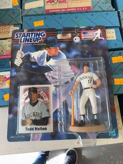 Starting lineup sports superstar collectibles w/ cards Todd Helton image