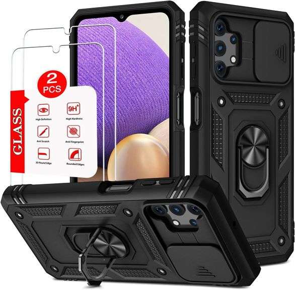 for Samsung Galaxy A32 5G Not Fit A32 4G Case with 2 Pack Te image