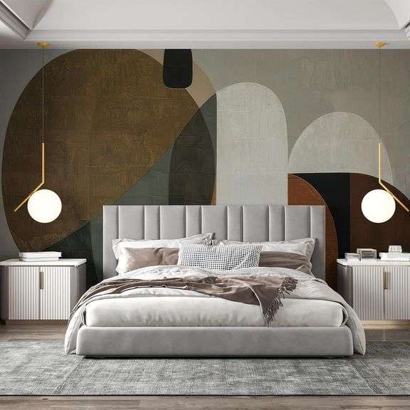 $189 Modern Abstract Geometrical Wall Mural Art Painting Mur image