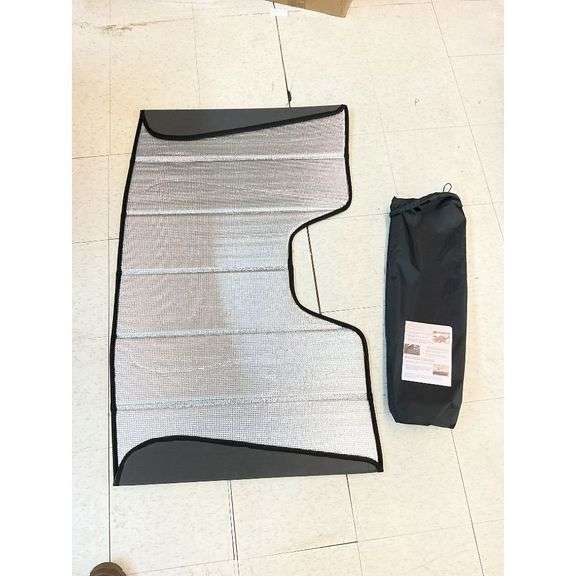 Silver  Black Automotive Custom Sunshade 28x55 image