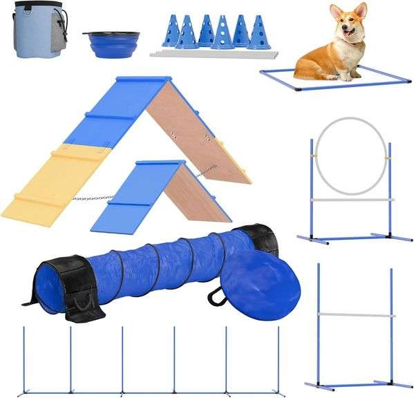 $250 FetchFlow Dog Agility Training Equipment   Complete Bac image