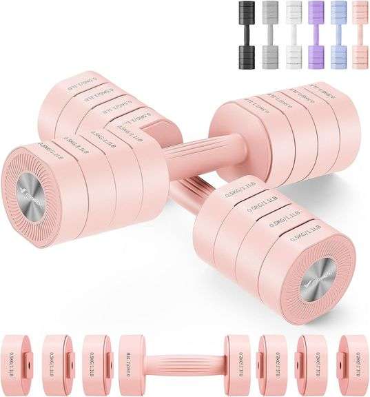 MERACH Dumbbell Set of 2, Adjustable Weight, Anti-slip Handl image
