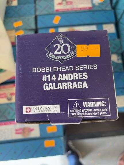 Colorado Rockies 20th Anniversary bobble head #14 Andres Galarraga image