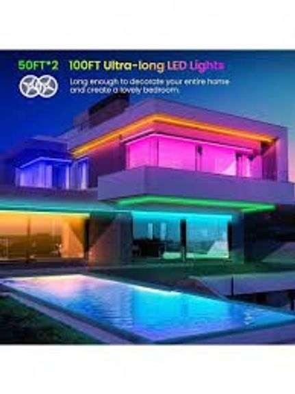 100ft LED Light Strip, Rope Light, APP Controlled, Color Cha image