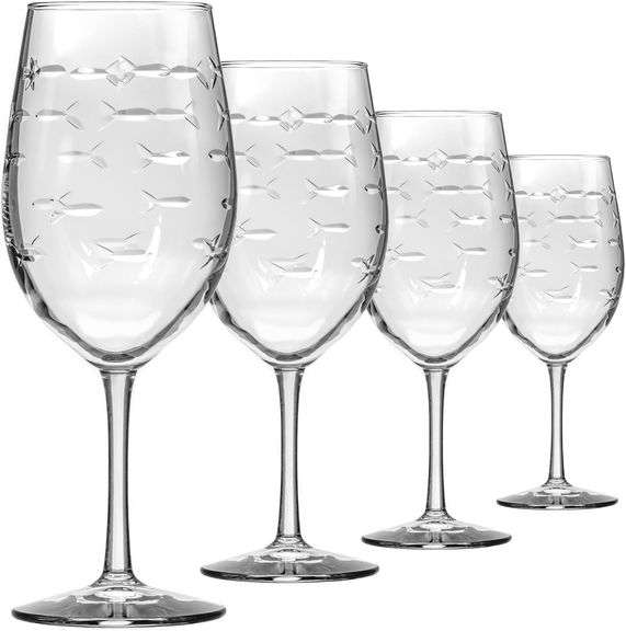Rolf Glass School of Fish 18oz All Purpose Wine Glass | Set image