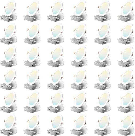 $146 Amico 36 Pack 6 Inch 5CCT Ultra-Thin LED Recessed Ceili image