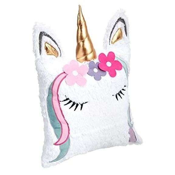Amazon Basics Kids Unicorn Kingdom Decorative Pillow - Unico image