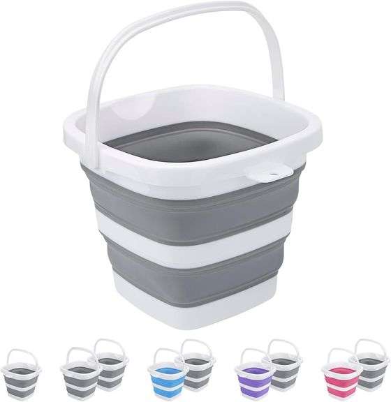 Collapsible Bucket, 5L 1.3Gallon Small Cleaning Mop Buckets image