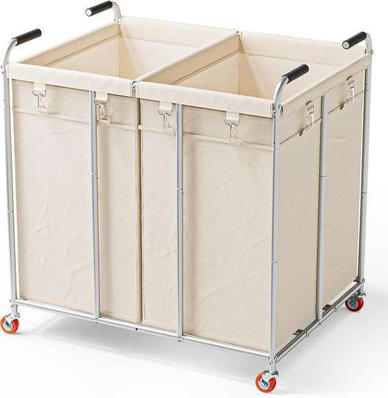 Alllion Laundry Cart with Wheels, 360L Large Laundry Hamper image