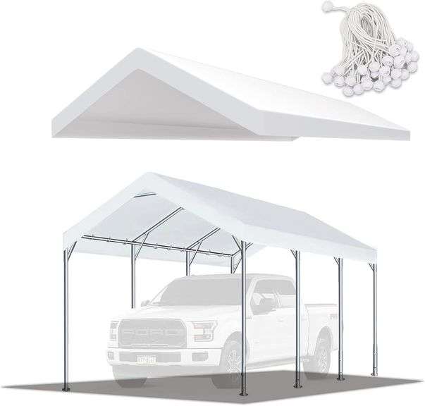 10' x20' Upgraded Carport Replacement Canopy Cover for Car G image