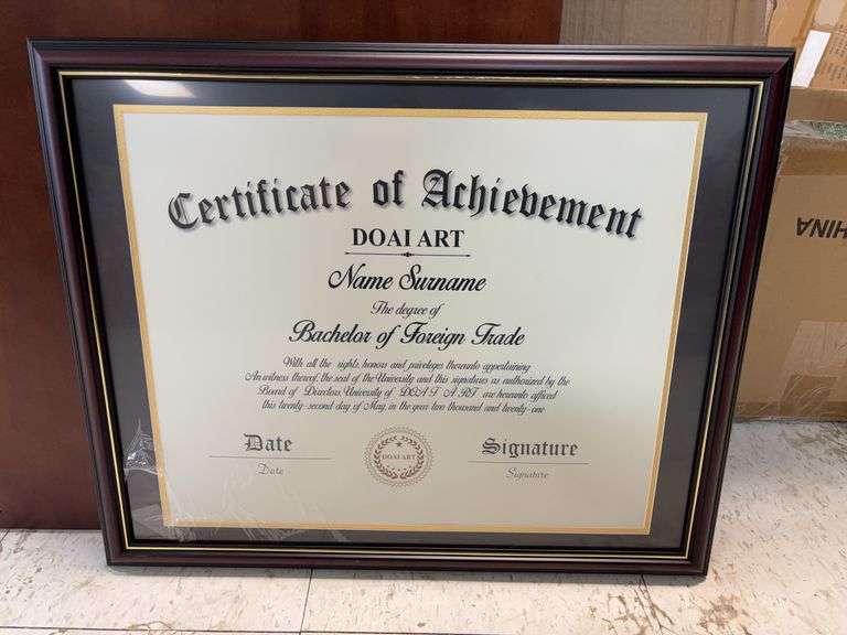 Certificate of achievement frame image