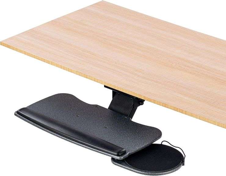 $140 Under Desk Keyboard Tray, 20" x 11" Tray, 17.75" Track, image