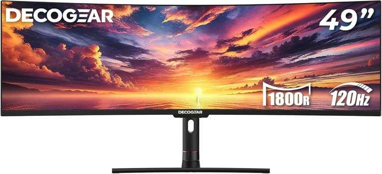 $550 Deco Gear 49" Curved Ultrawide 5K Gaming Monitor, 32:9, image