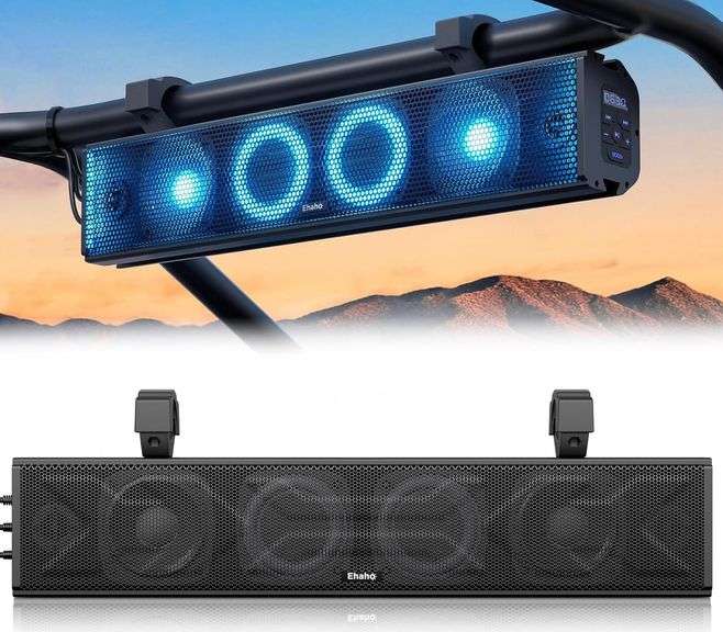 $139 25 Inch UTV Sound Bar, ATV SoundBar Bluetooth with RGB image