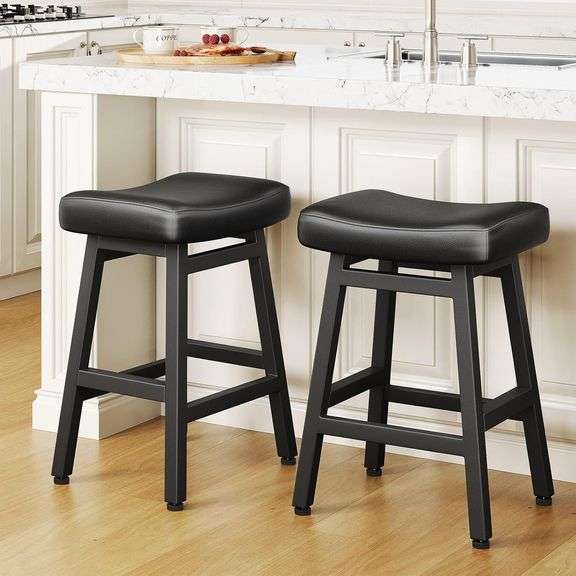 $105 Counter Height Bar Stools Set of 2, 24 Inch Barstools f image
