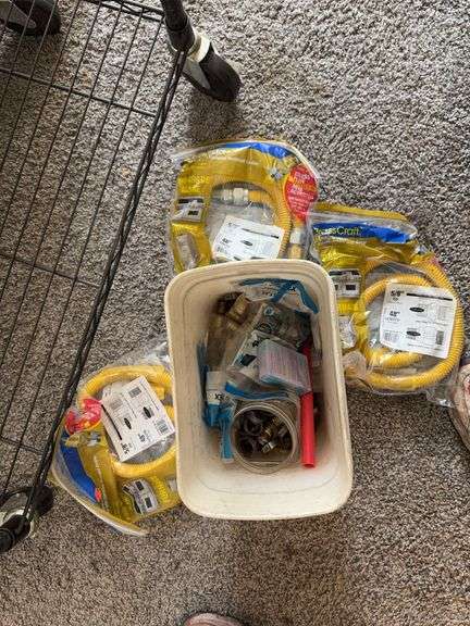 Bucket of gas fittings image