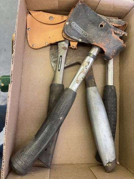 Box of hatchets image