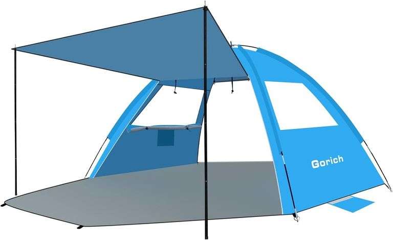 Gorich Beach Tent with Canopy - Easy Setup 3-4/5-6/7-8 Perso image