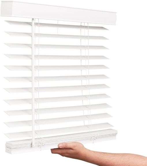 LOTUS & WINDOWARE Cordless Faux Wood Blinds, 35" Wide x 72" image