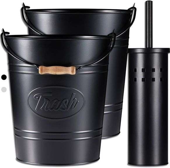 Set 3, Country Bathroom Trash Can and Toilet Brush Set, Meta image