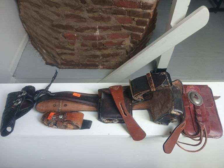 Leather holsters and belt image