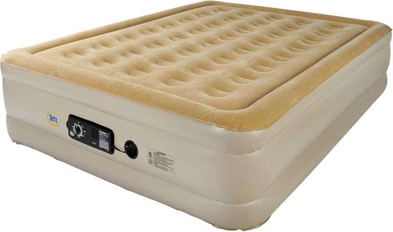 $160 Serta Raised Air Mattress with Never Flat Pump | Luxury image