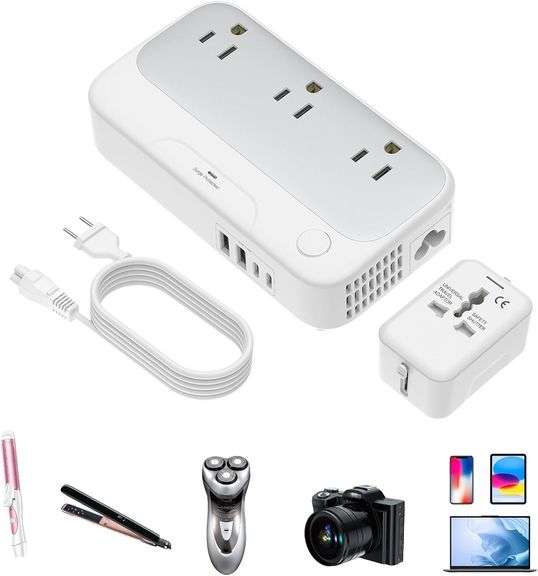 Voltage Converter us to Europe, 220v to 110v Power Converter image