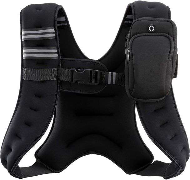 ZELUS Weighted Vest, 6lb/8lb/12lb/16lb/20lb/25lb/30lb Weight image