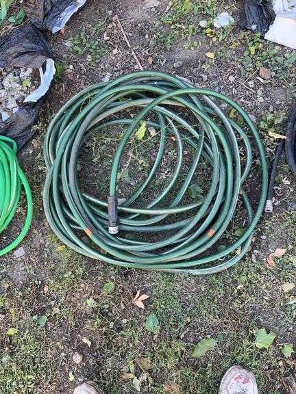 Green garden hose image
