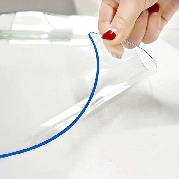 40x72 Inch Clear PVC Table Protector Plastic Tablecloths Din image