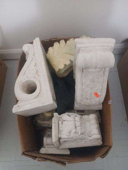Box of stone wall/shelf decorations. image