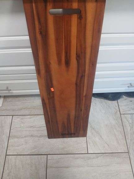 Large wooden cutting board. image