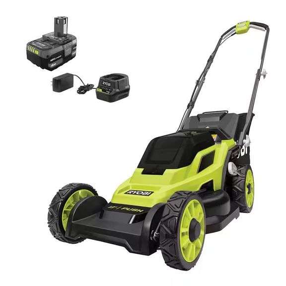 $249 RYOBI ONE+ 18V 13 in. Cordless Battery Walk Behind Push image