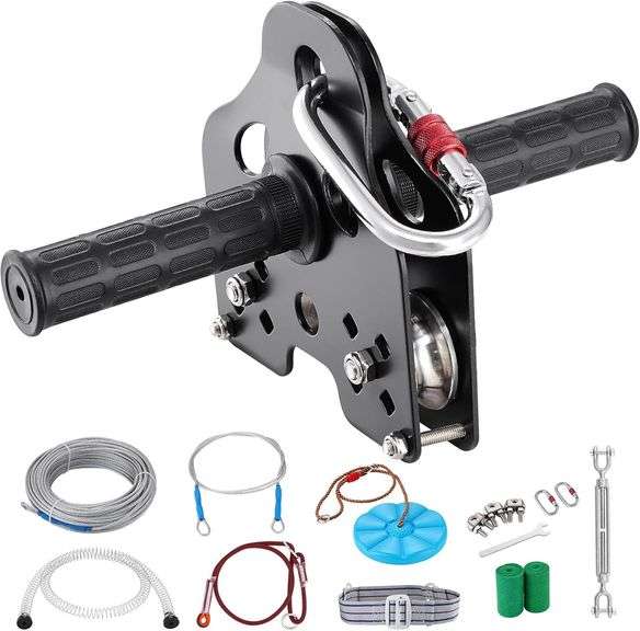 $111 Happybuy 120 ft Zipline Kit for Kids & Adults, 500 lb C image
