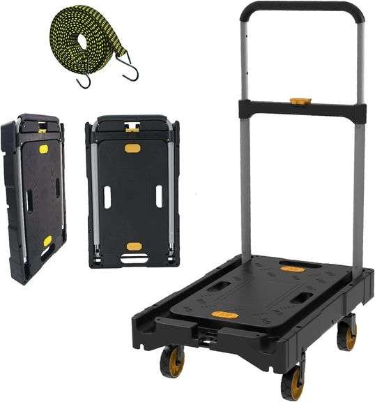 Folding Platform Hand Truck Push Cart Foldable Dolly Cart Po image