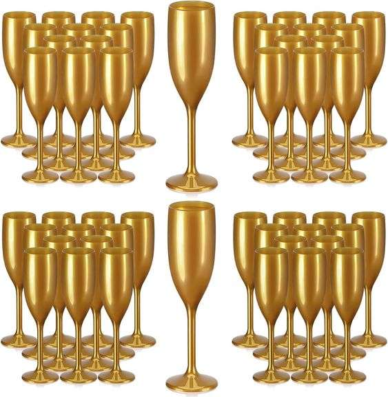 $144 XUWAIDSGN Acrylic Champagne Flutes Toasting Glasses Unb image