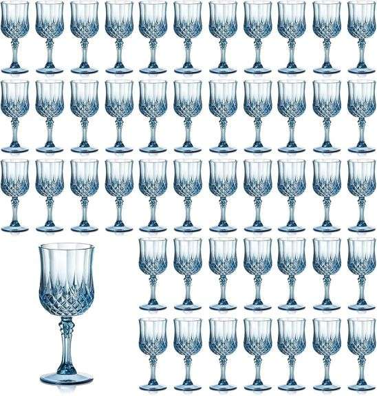 XUWAIDSGN 7oz Plastic Vintage Wine Glasses Drinking Glasses image
