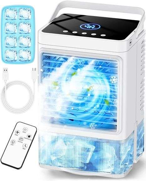 $133 Small Air Conditioner w/ 3 Speeds&3 Modes, Remote, 1100 image
